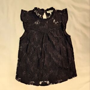Monteau Black Lace Top